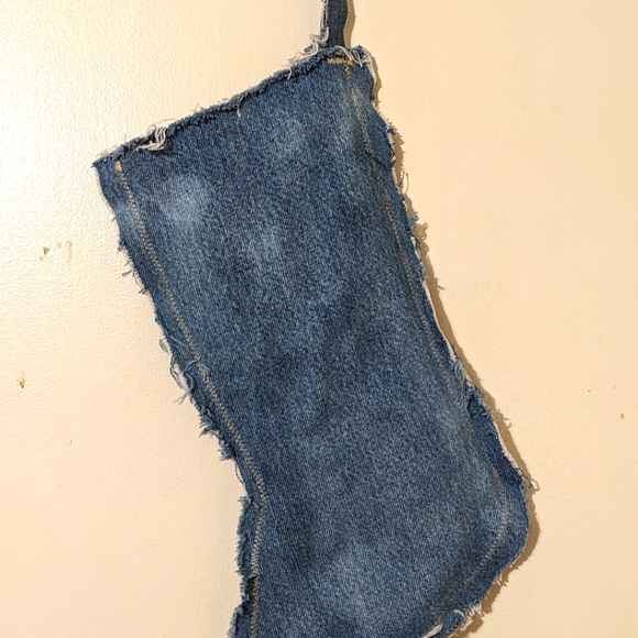 OOAK Christmas Stocking Cabin Boho Shabby Chic Gift Ideas - Picture 3 of 5